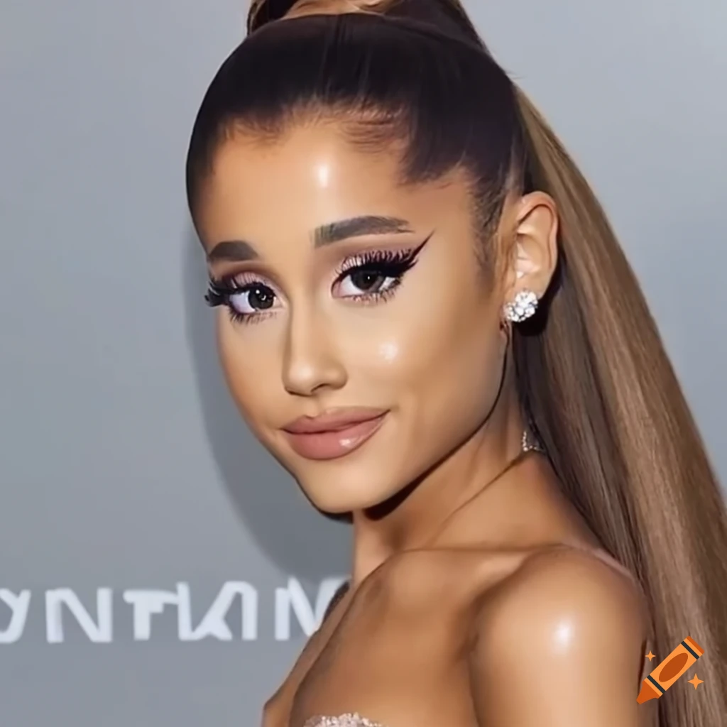 Ariana grande with glamorous makeup and hair