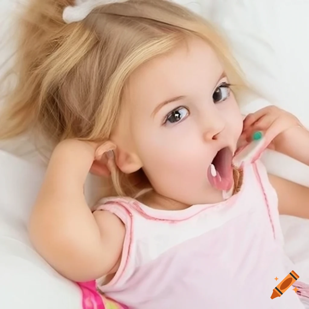 adorable toddler girl eating a popsicle before bedtime