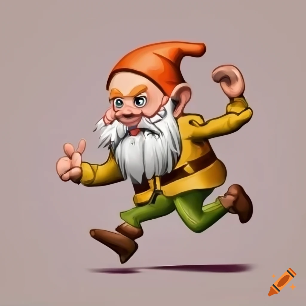 Cartoon Of A Terrified Dwarf Running Away illustration-of-a-female-dwarf-with-blonde-hair-and-majestic-beard-on