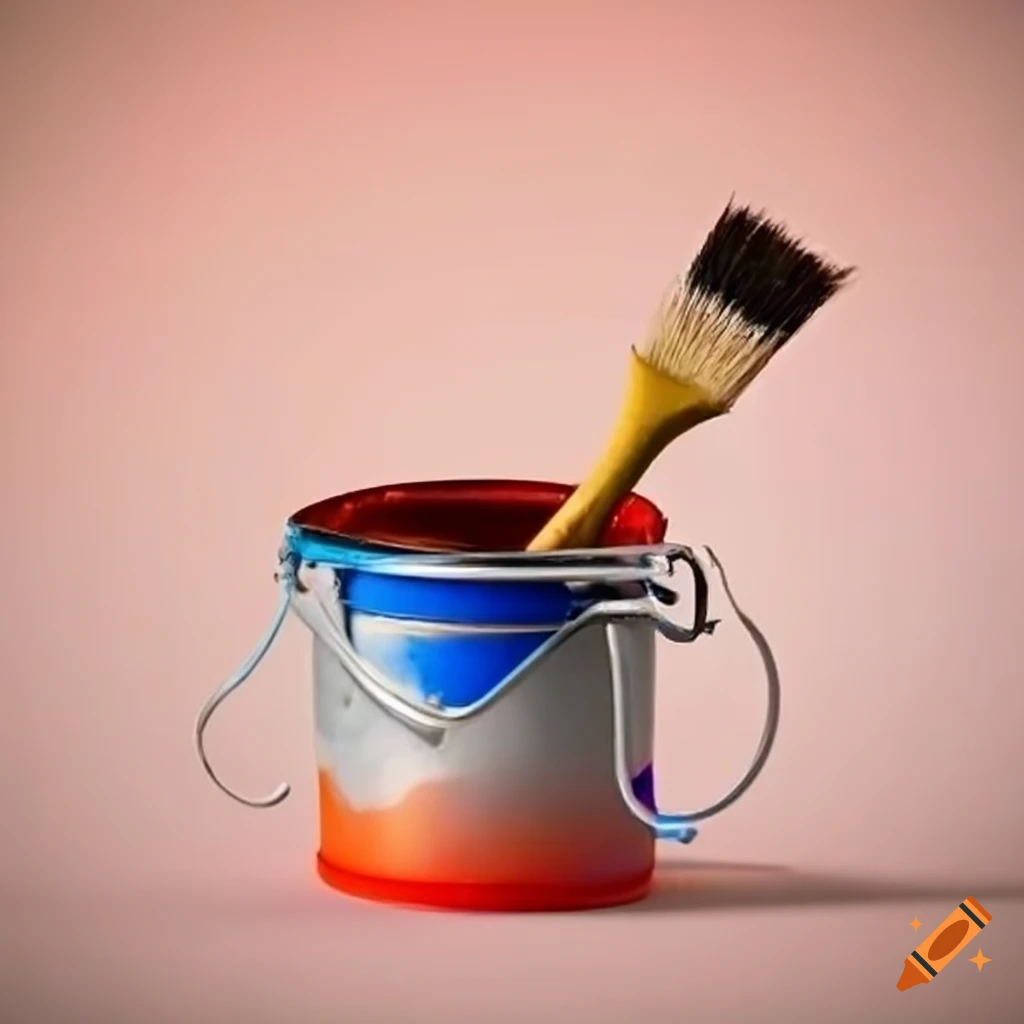 Paint bucket and brush on Craiyon