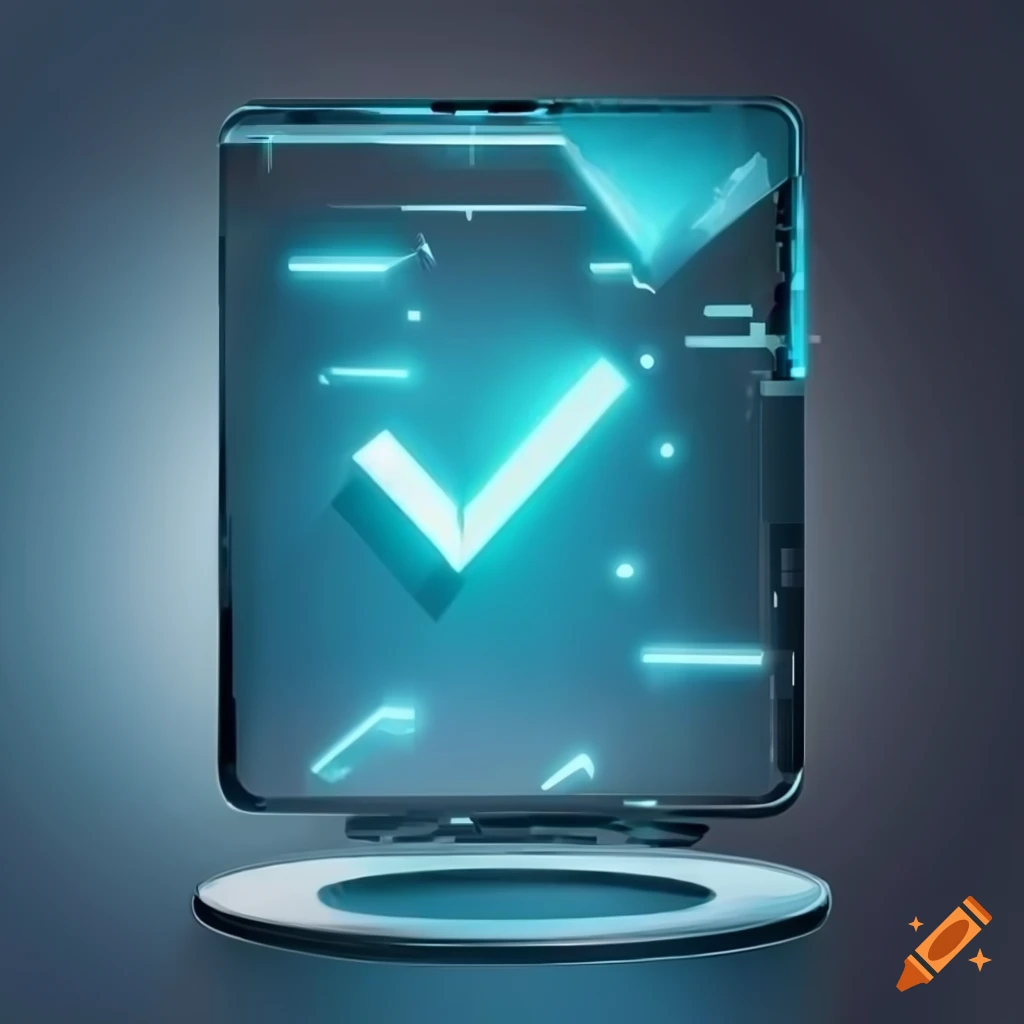 Transparent futuristic glass screen with crypto terms and conditions
