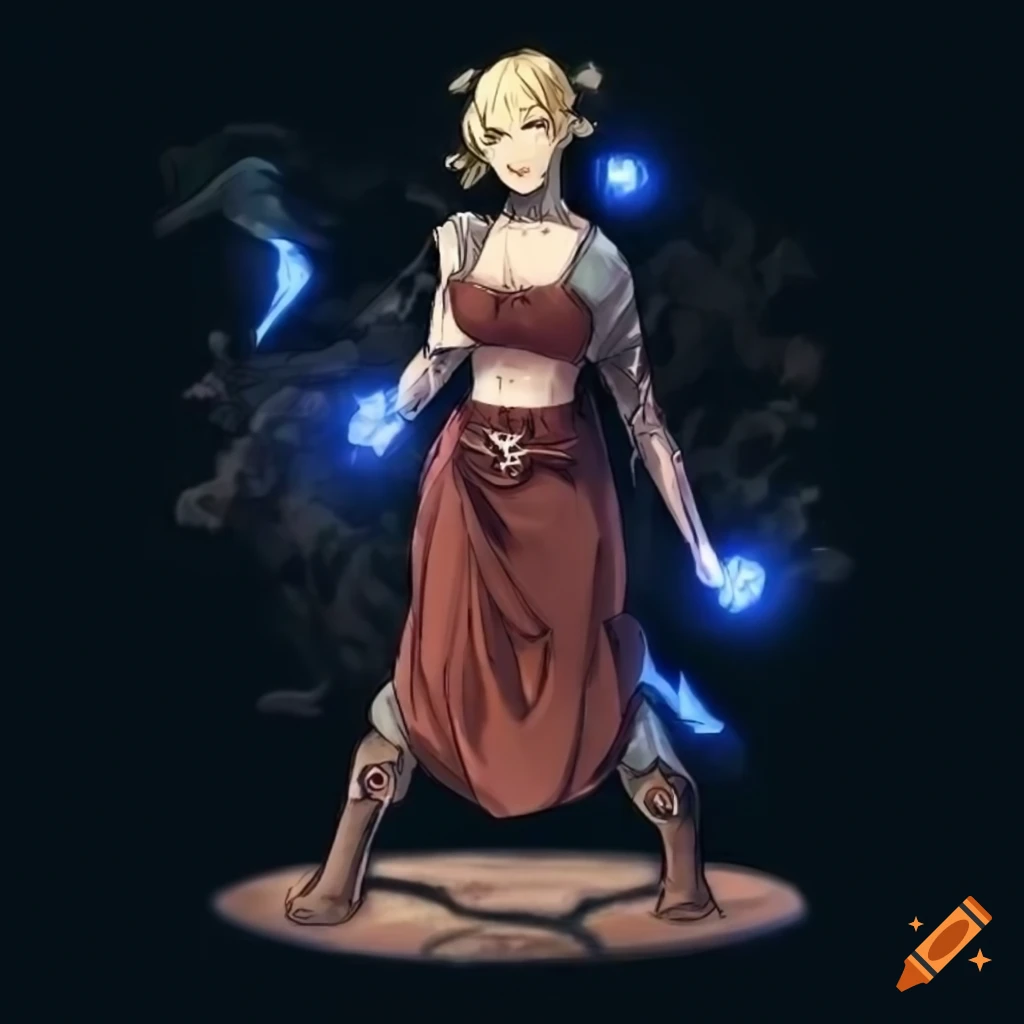 illustration of an alchemist woman