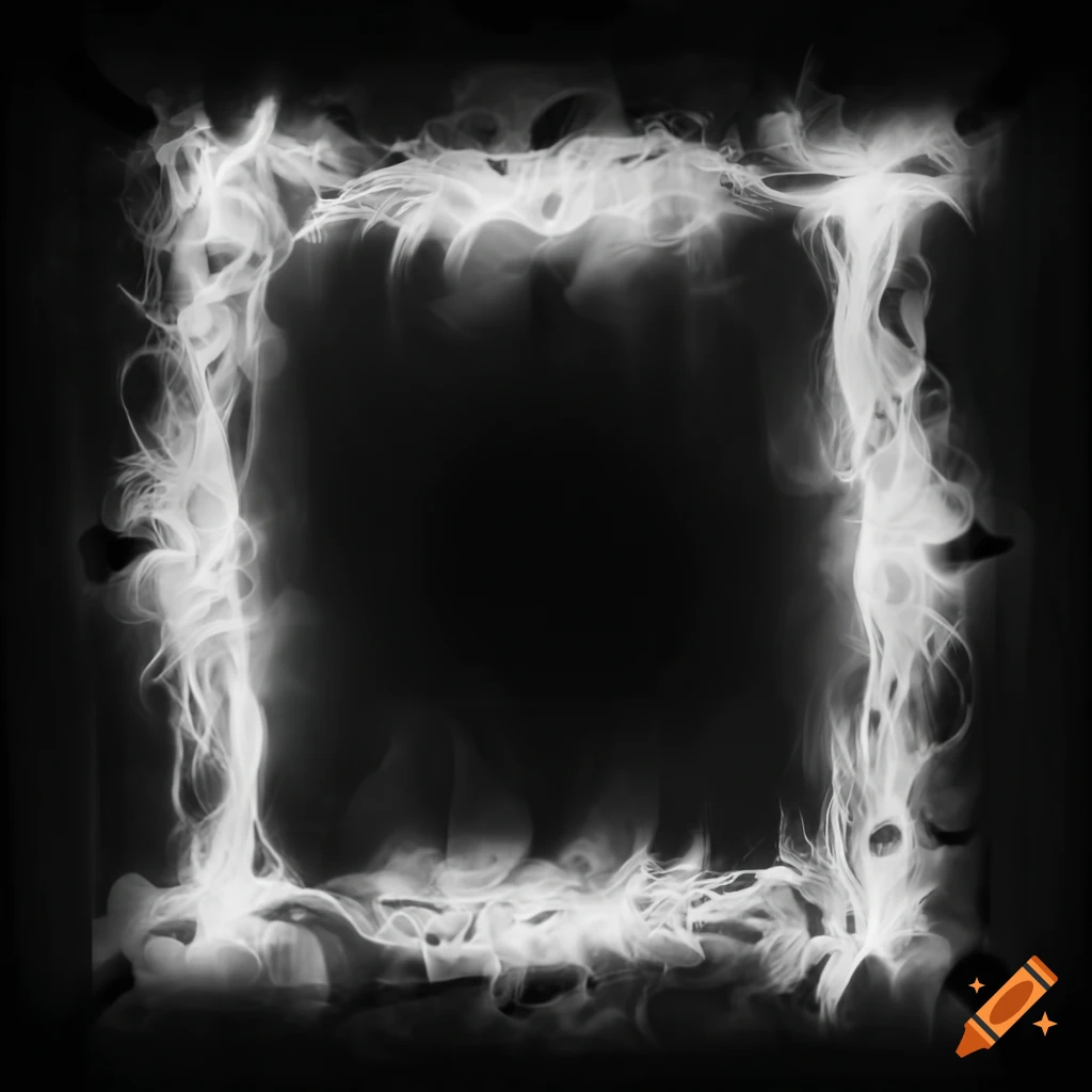 Spellcasting frame on black background