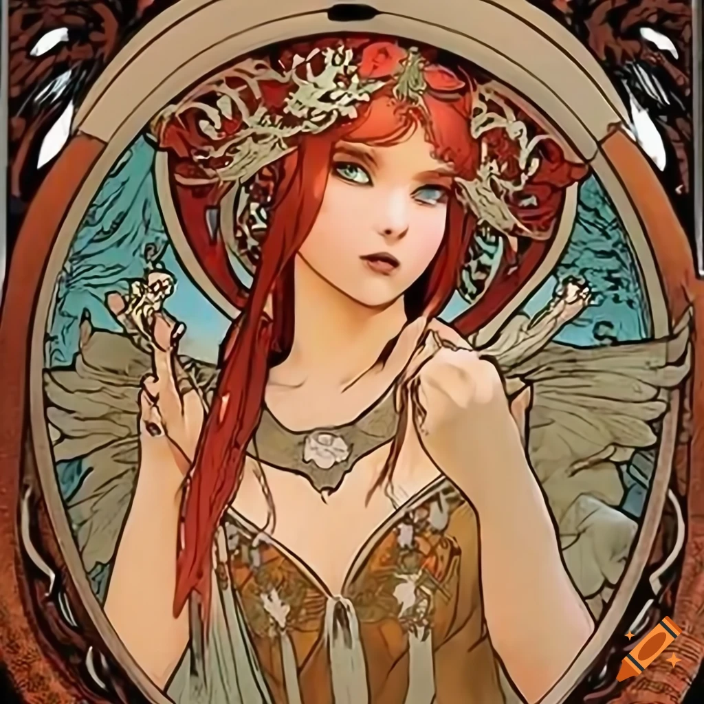 Manga art of a demon angel reaching out from a window on Craiyon