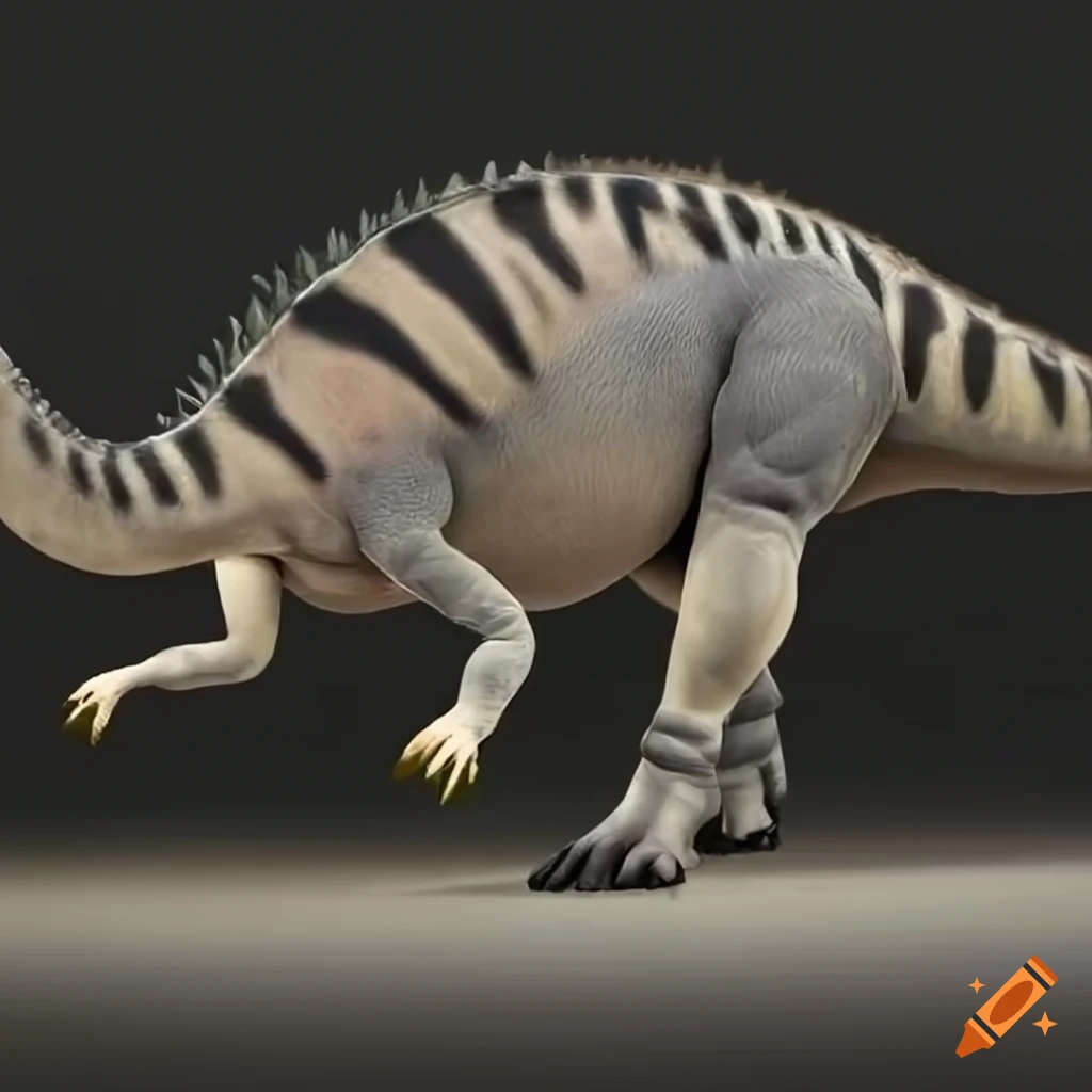 Image of a roaring gray dinosaur