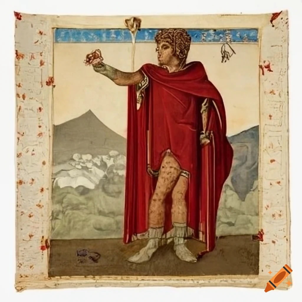 artwork of Alexander the Great conquering K2 mountain