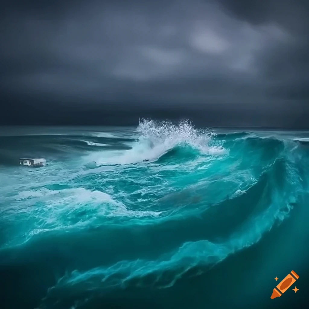 Dark Stormy Ocean With A Small Whirlpool On Craiyon