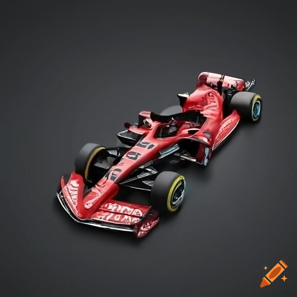 création d'une voiture de course rouge et noire
