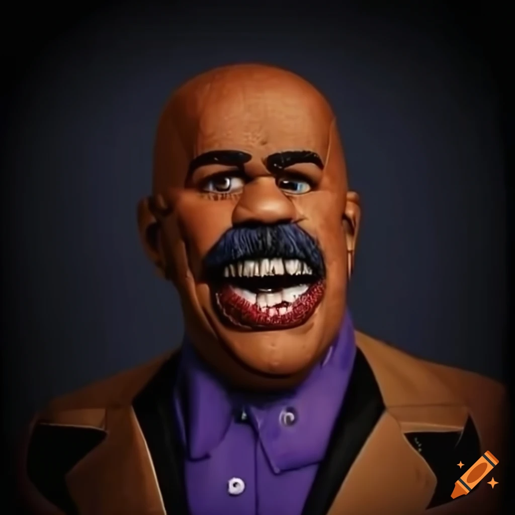 Realistic depiction of steve harvey in a withered state on Craiyon