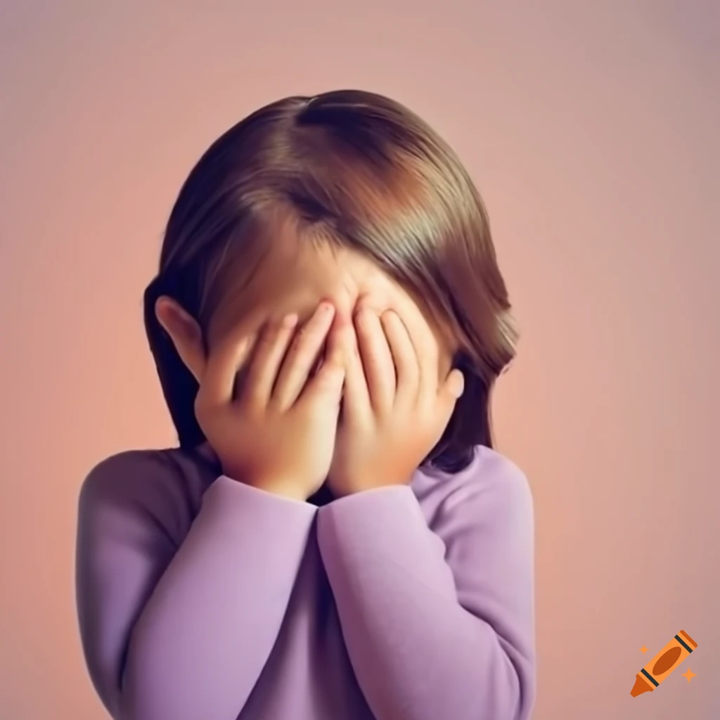 child feeling frustrated and holding head in hands