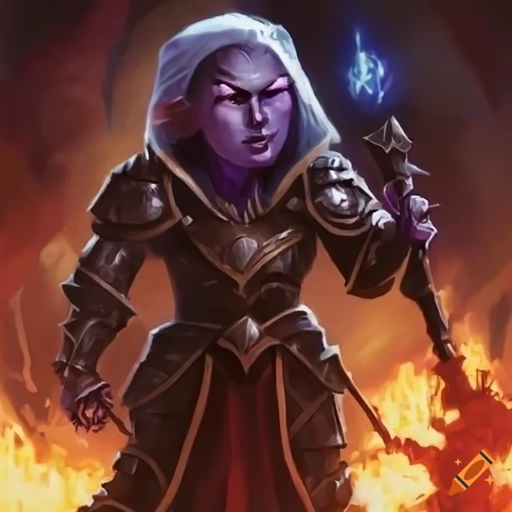 Dark gnome paladin using mind control on Craiyon