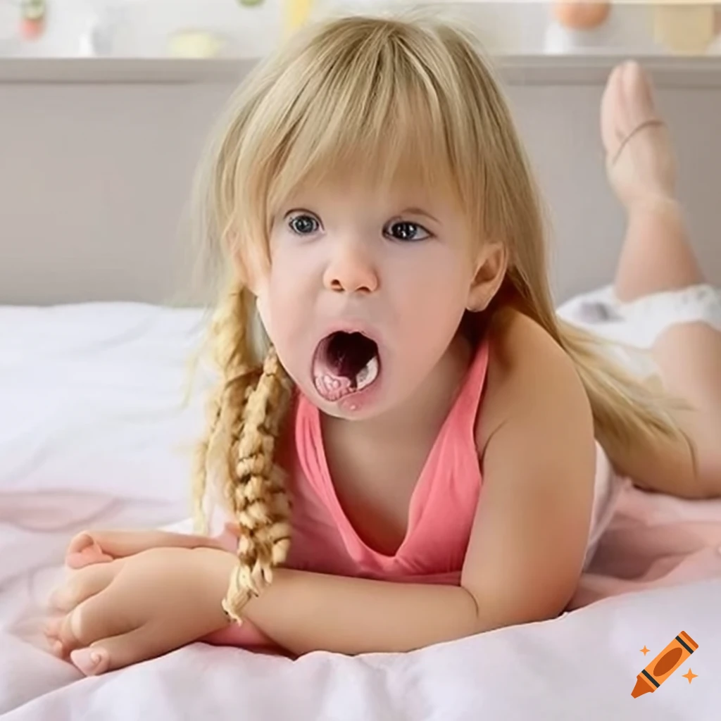 adorable toddler girl eating a popsicle before bed