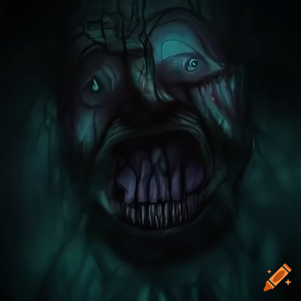 8k drawing of a dark dreamscape