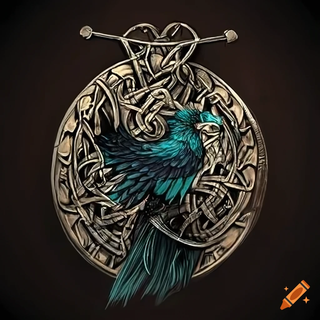 Viking raven symbol