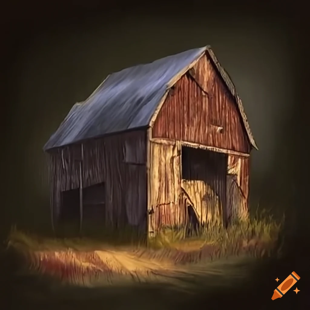 photo of a crumbling old barn