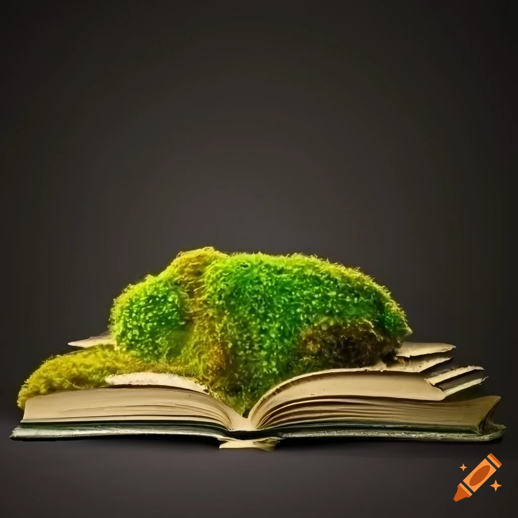 photo-of-a-book-covered-in-moss-and-fungi-on-craiyon