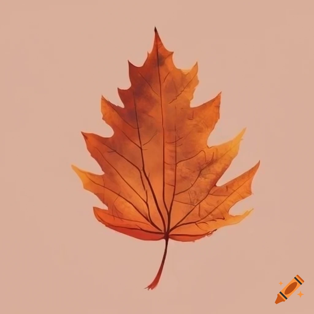minimalistic autumn leaves poster