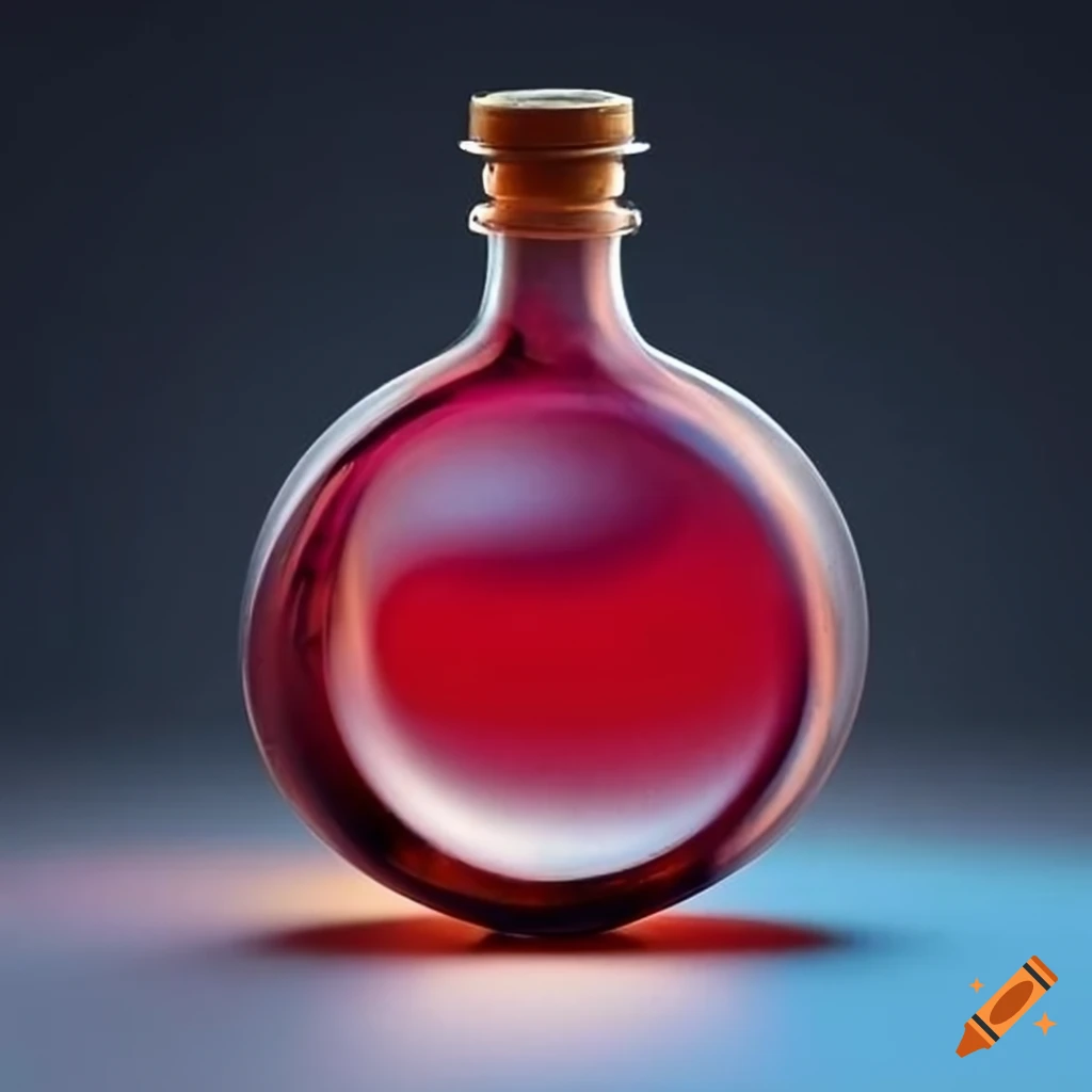 round bottle with a mysterious potion
