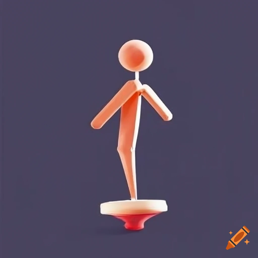 pictogram of people playing with spinning tops