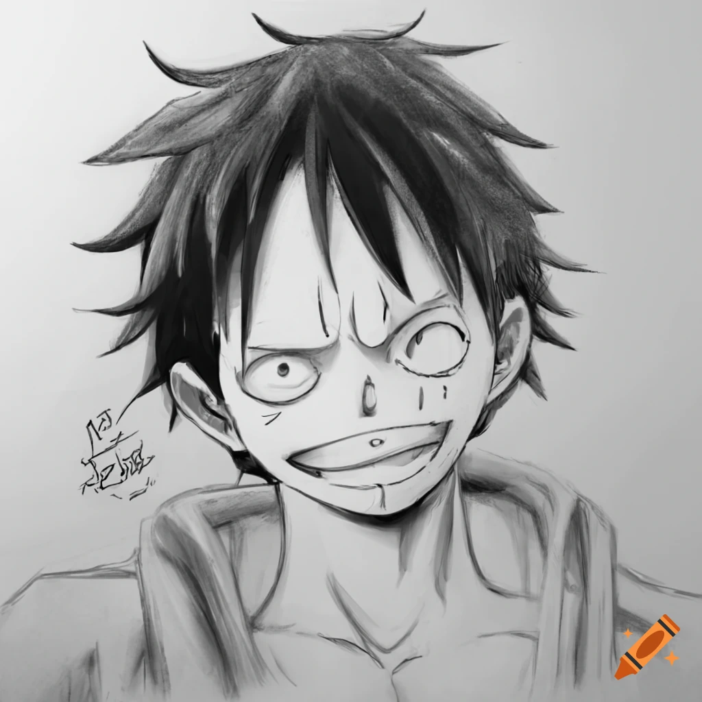 Luffy Drawing Tutorial - How to draw Luffy step by step