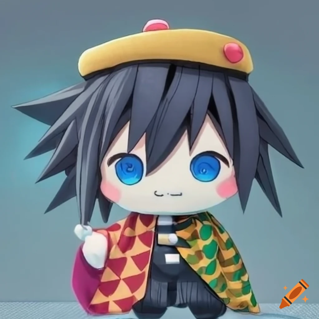Giyuu Tomioka wearing a Cinnamoroll hat