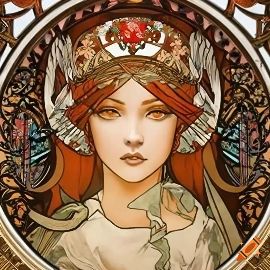 Art of a beautiful mangastyle angel and demon