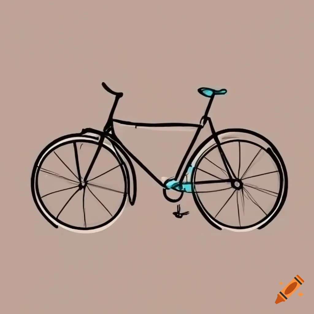 Minimalist bicycle drawing on Craiyon