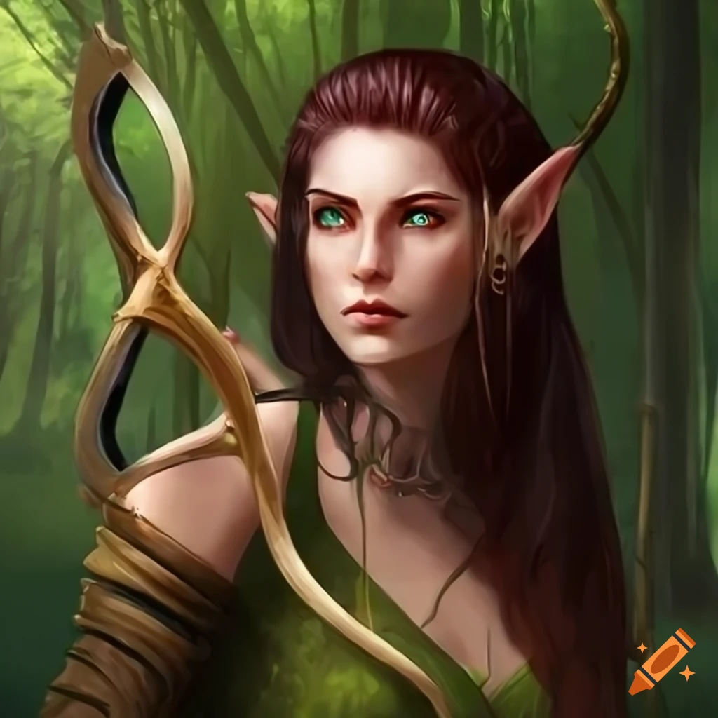 Image of an elven archer from the enchanted forest