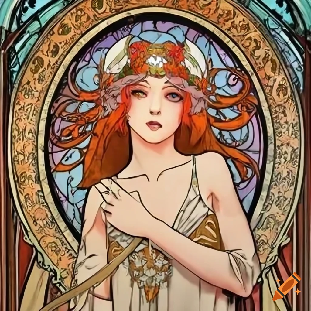 Manga art of a demon and angel in a window on Craiyon