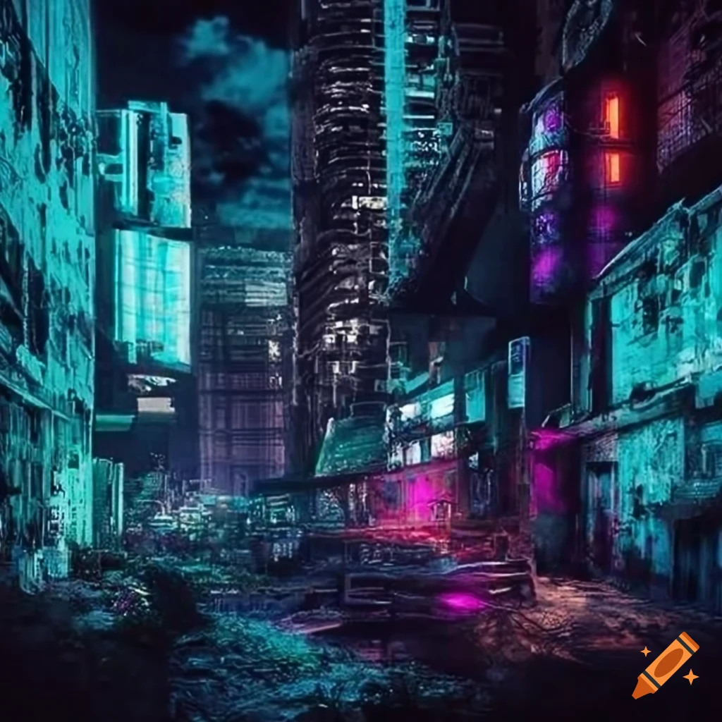 Dystopian Cyberpunk Landscape In Mexico City On Craiyon