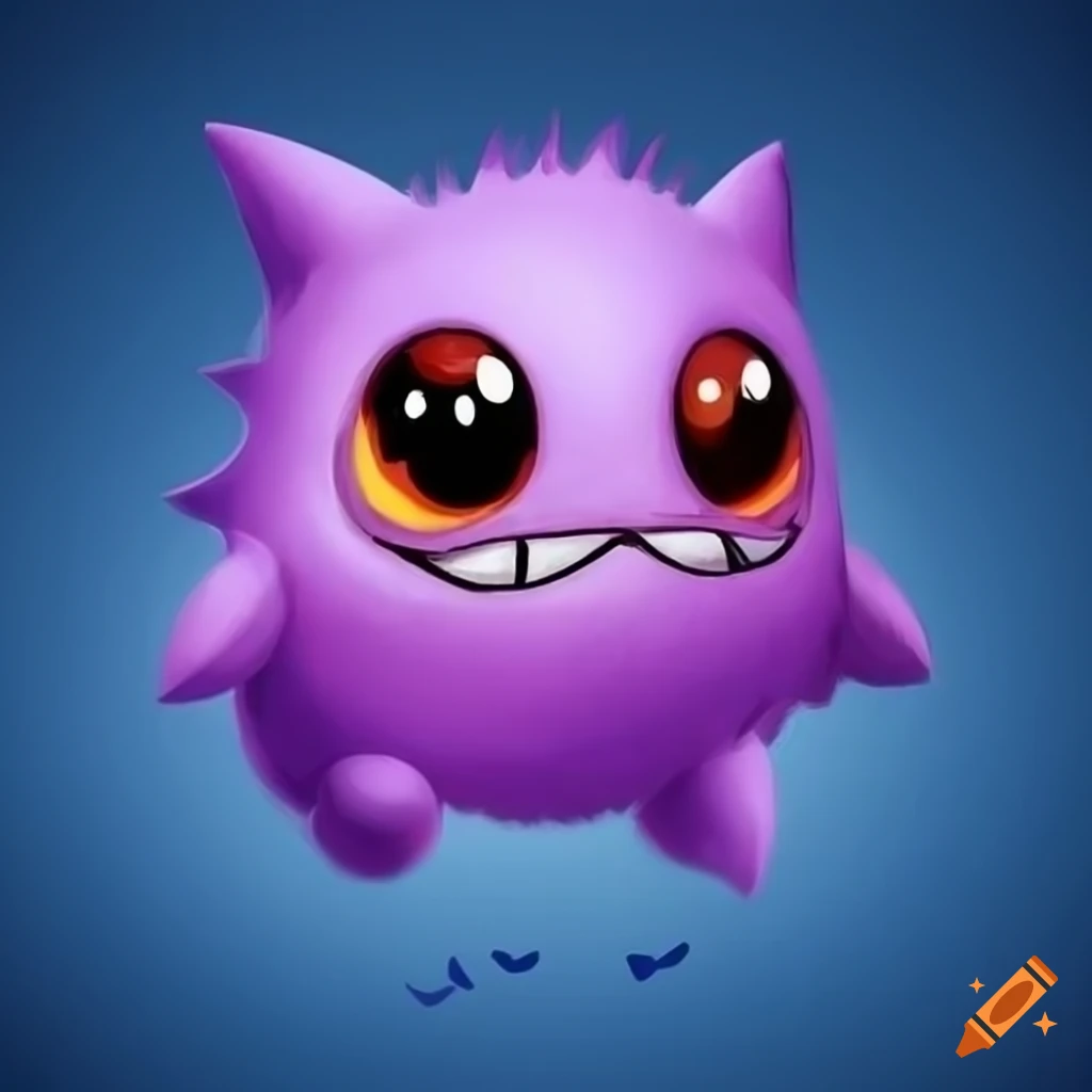 Cute Baby Gengar In Pixar Style On Craiyon
