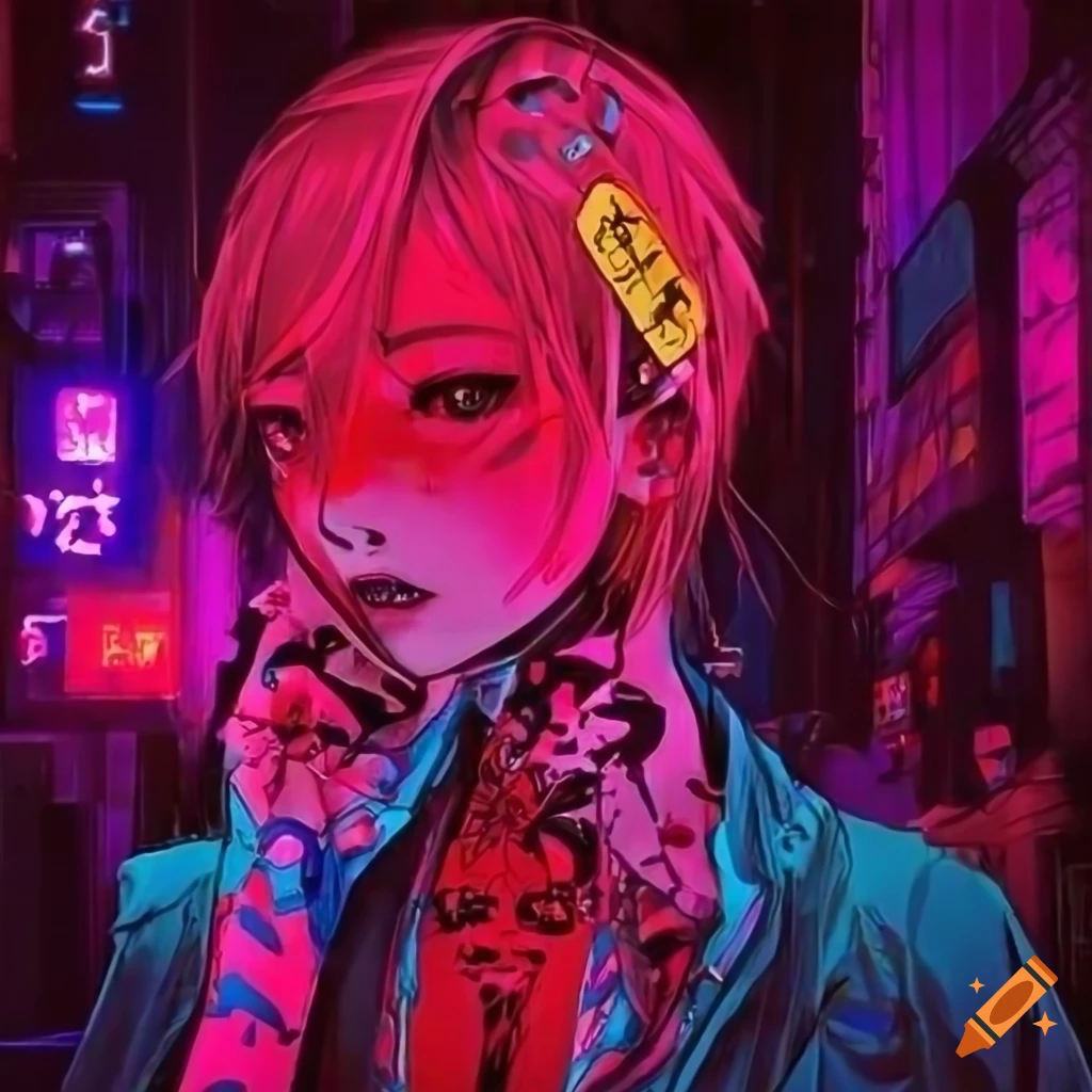 Red Neon Lights In Japanese Cyberpunk Fashion On Craiyon