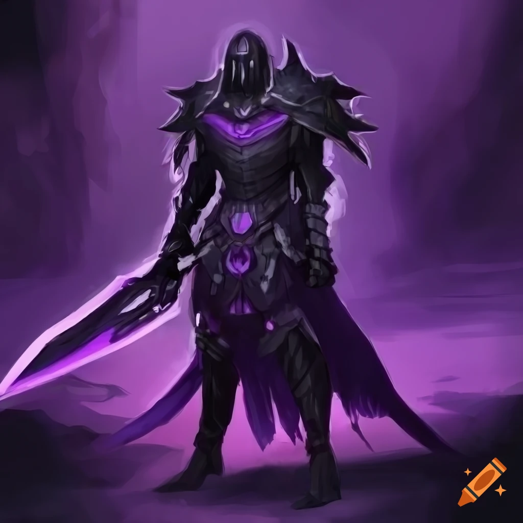 Concept art of dark raven armor on Craiyon
