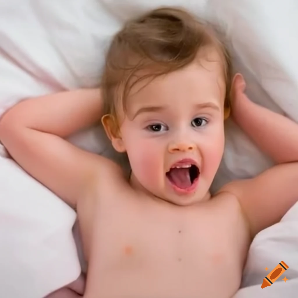 adorable toddler girl in a swimsuit