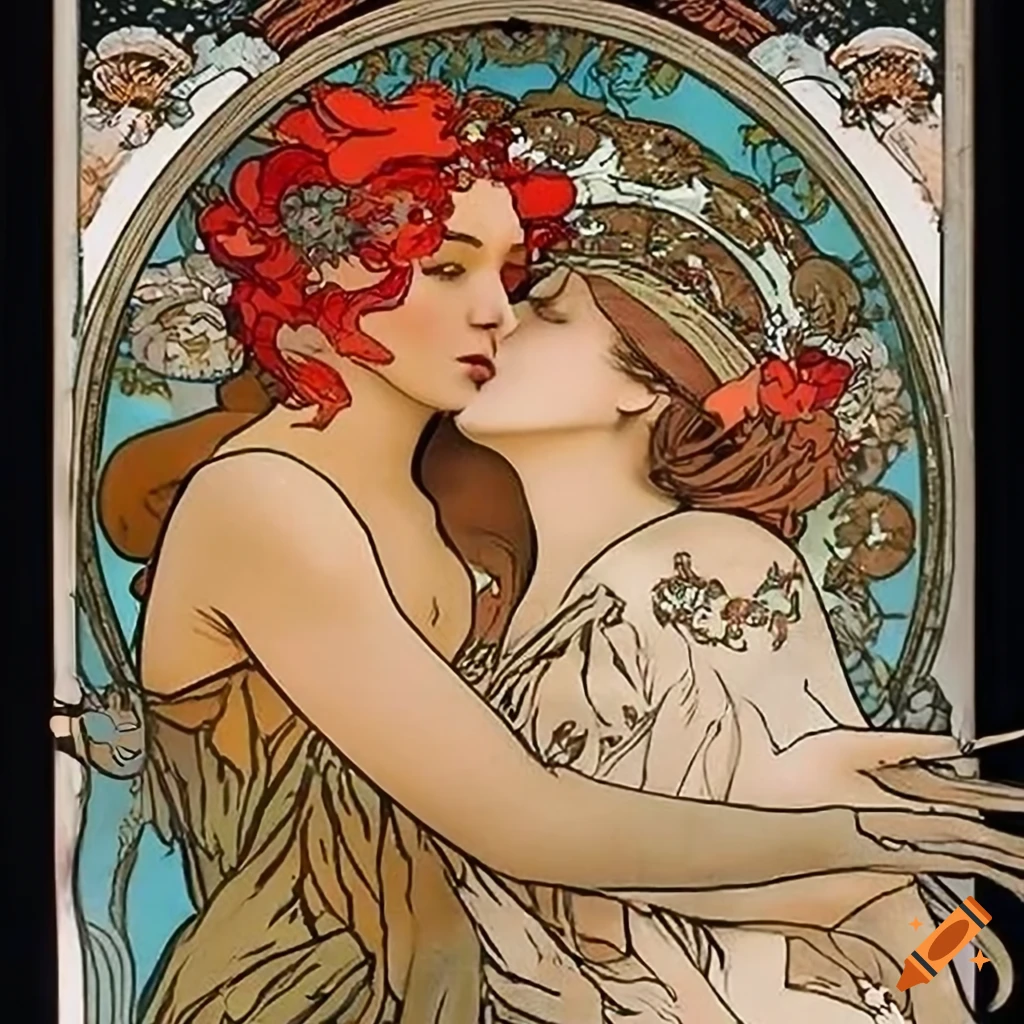 artwork of two angels embracing each other