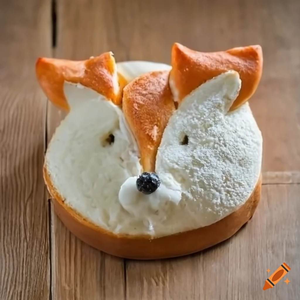 fox-shaped bread on a table