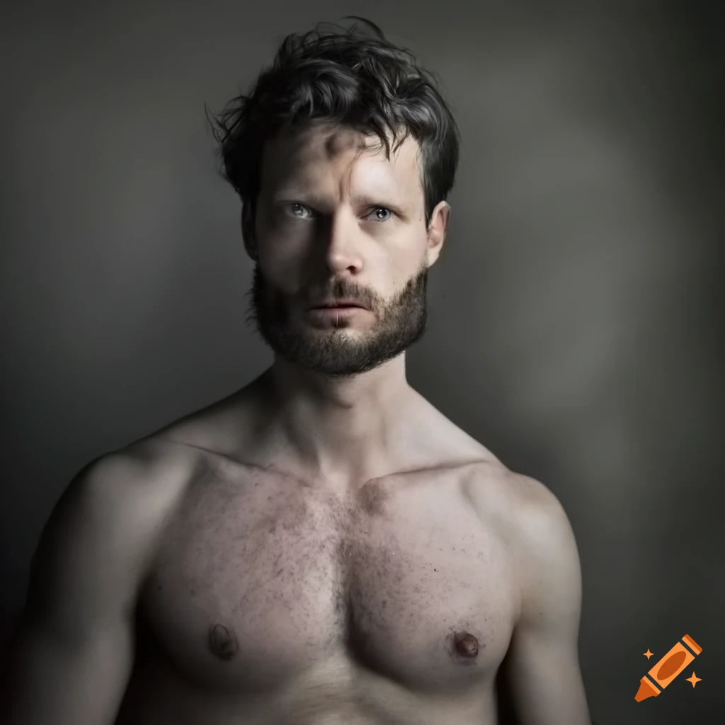 Photo showcasing the raw masculinity of a man with a hairy chest