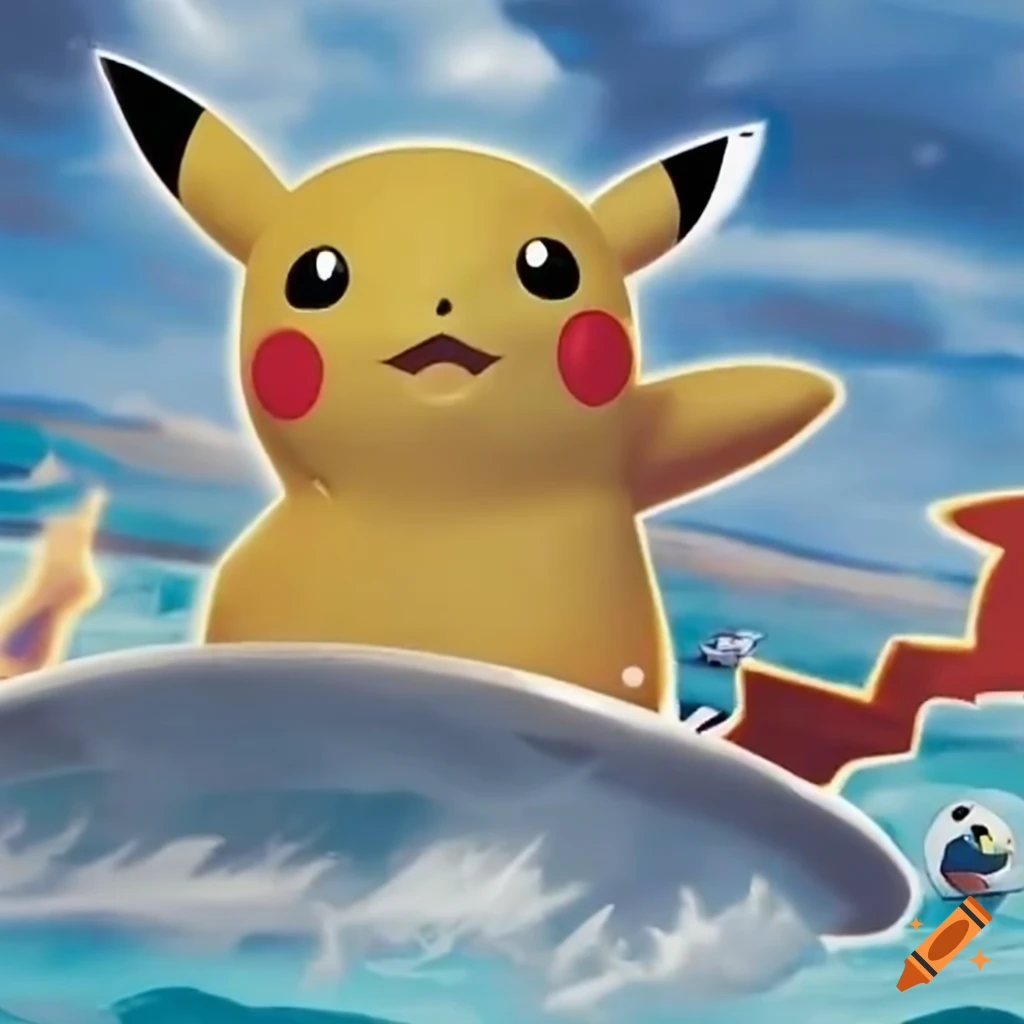 Pokemon surfing with Twin Toys Crew