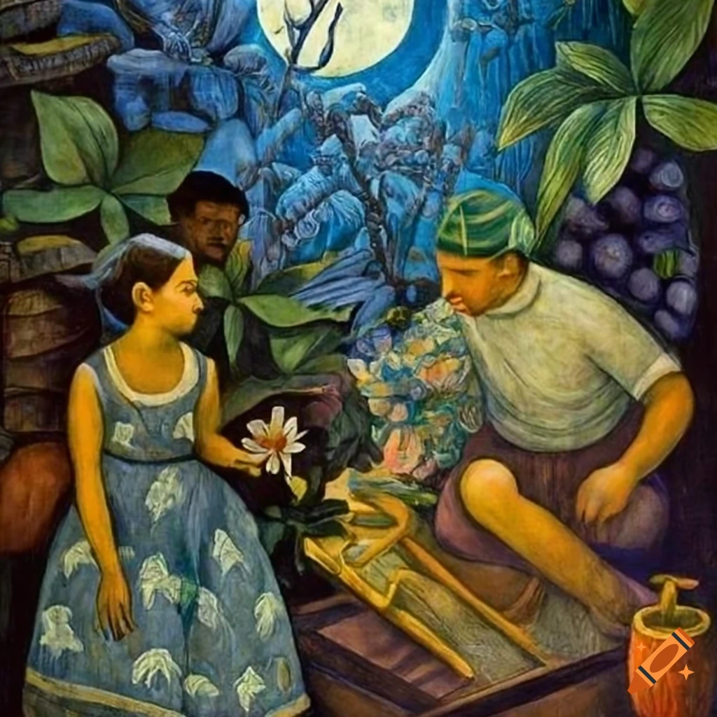illustration of The Time Machine by Diego Rivera