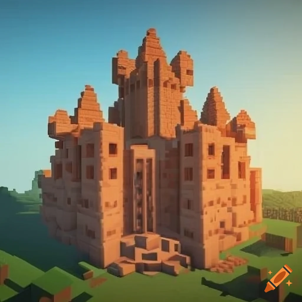 sandstone castle in Minecraft