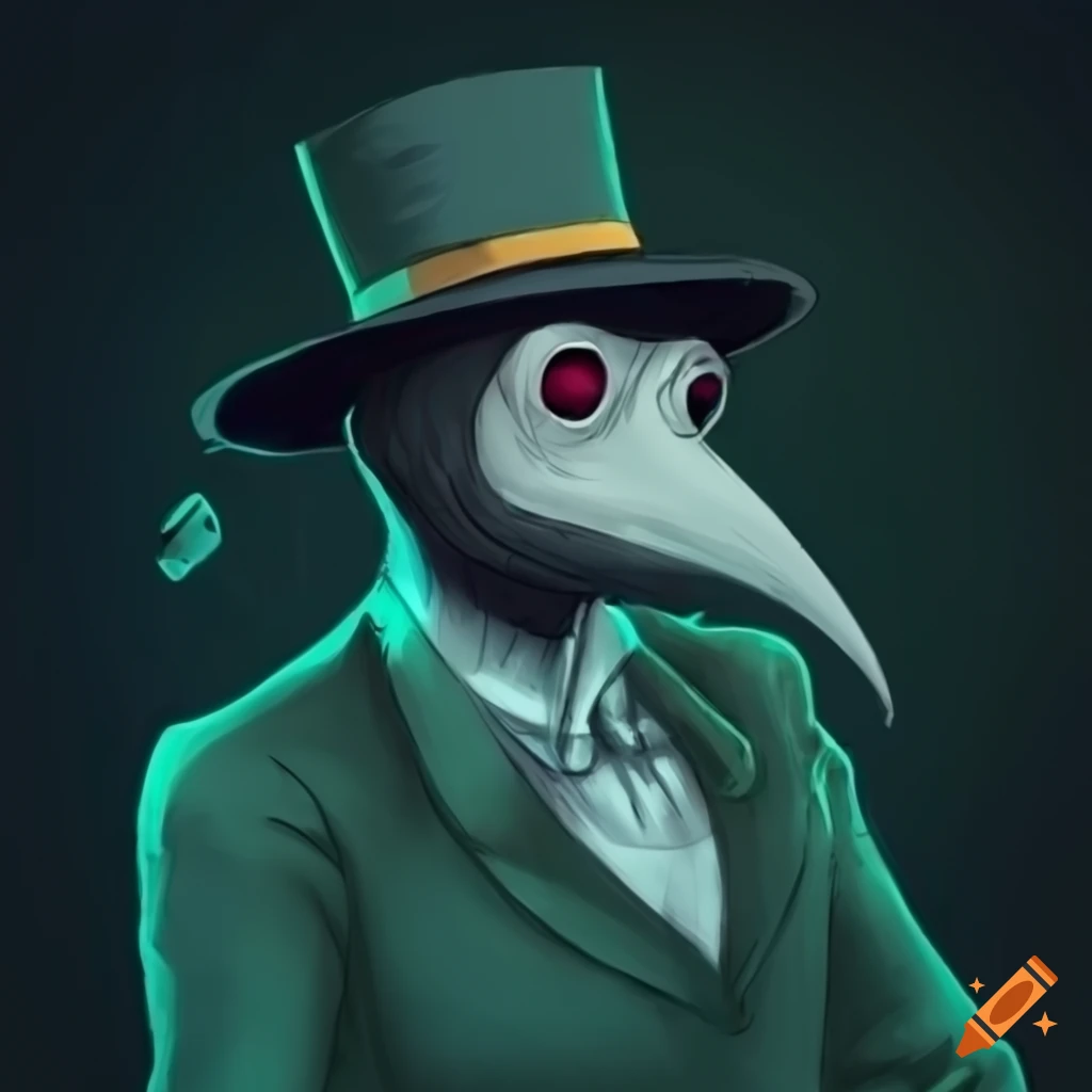 artistic representation of a plague doctor with Once Ler style