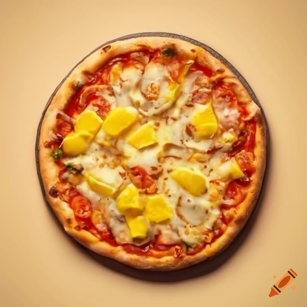 Pineapple pizza on Craiyon