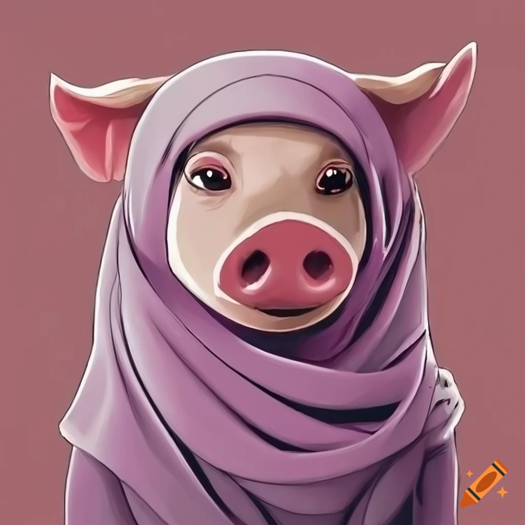 image-of-a-pig-wearing-a-hijab-on-craiyon