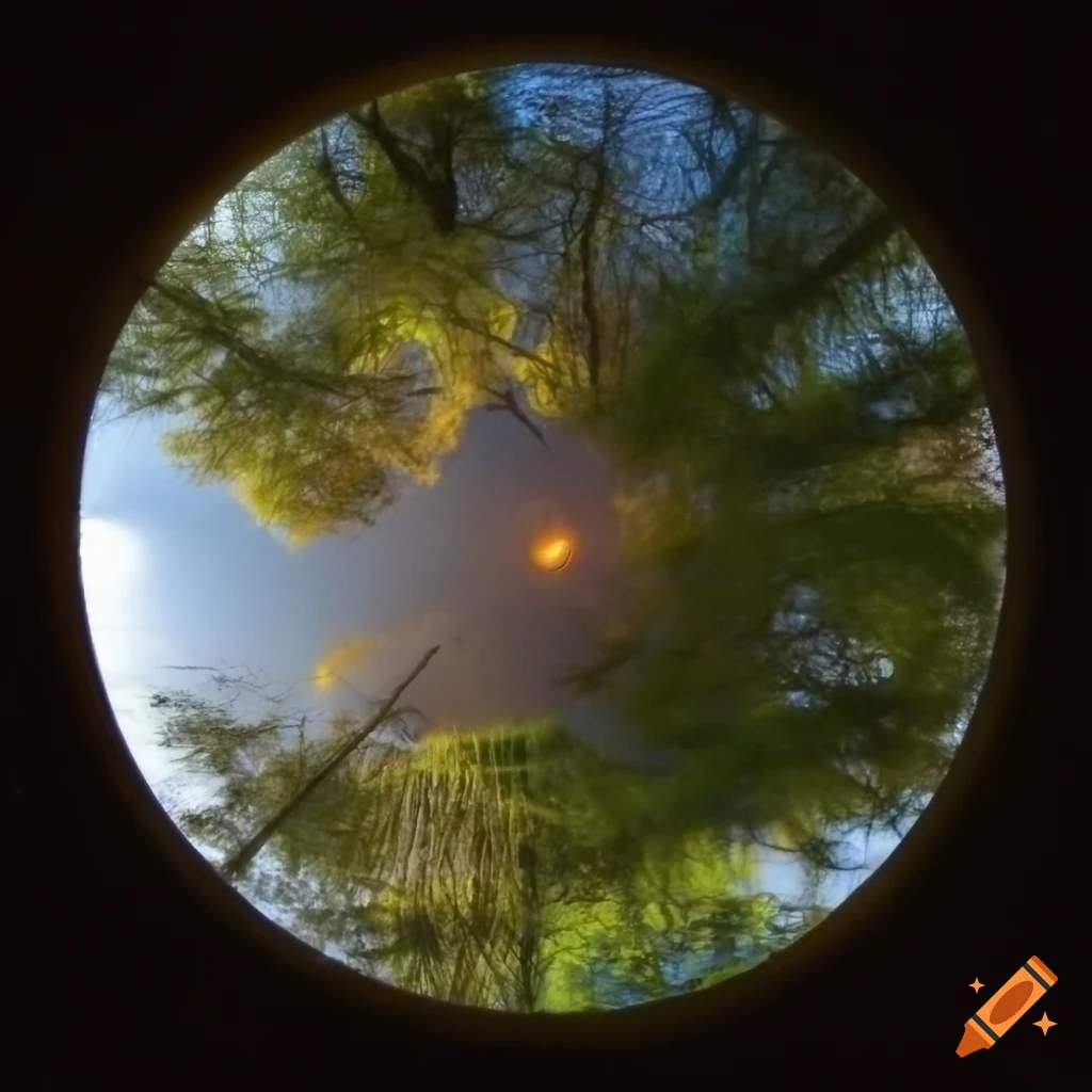 fisheye photo of a round tunnel with light at the end