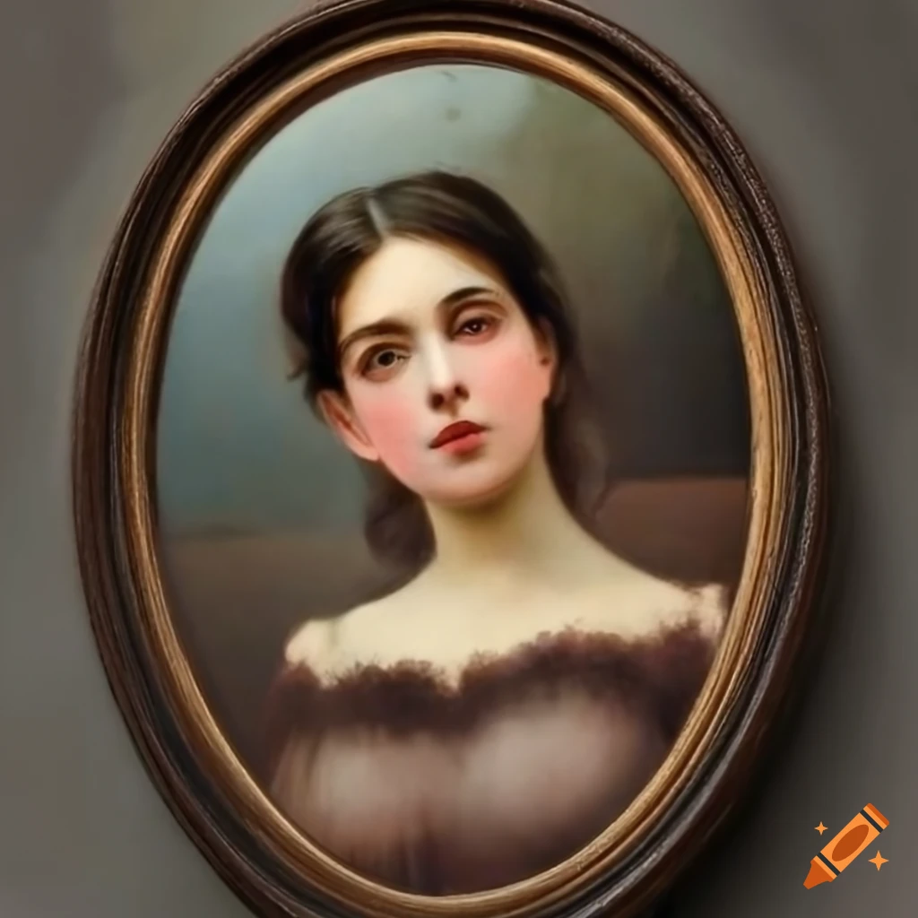 haunted house portrait of a beautiful brunette woman
