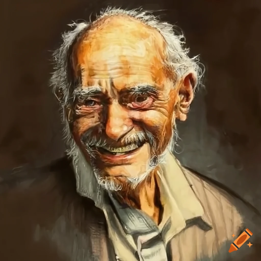portrait of a smiling old man