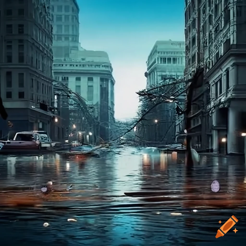 Aftermath of a hurricane in washington dc on Craiyon