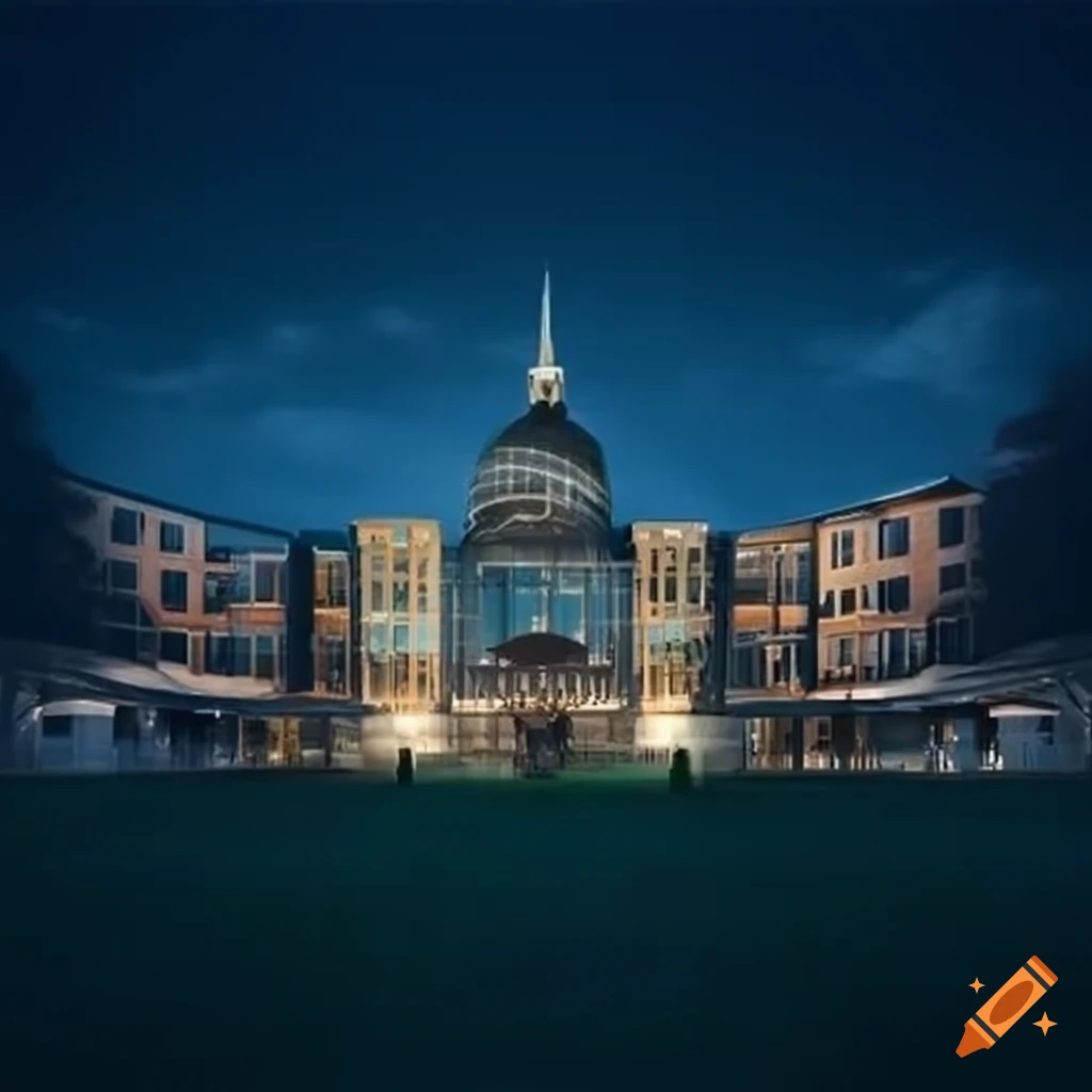 image of a futuristic and diverse college campus