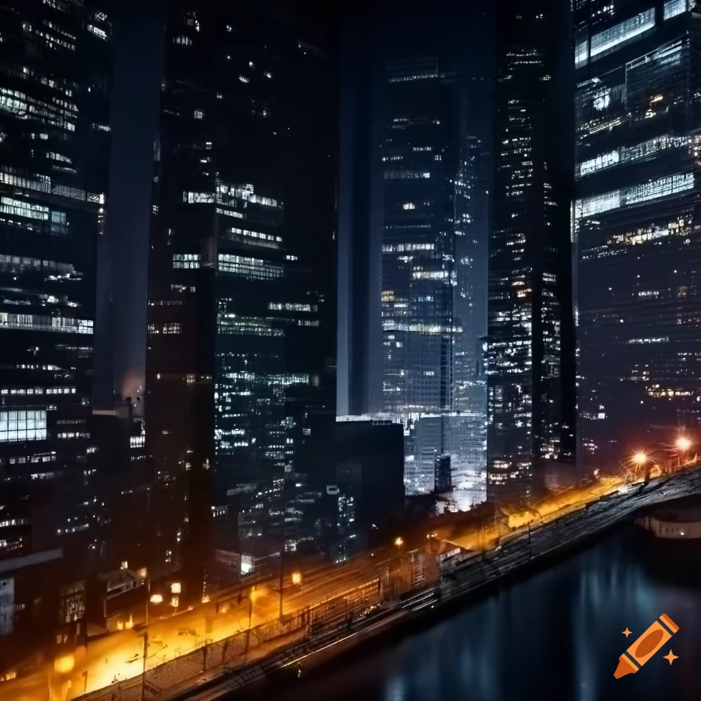 urban nightscape view