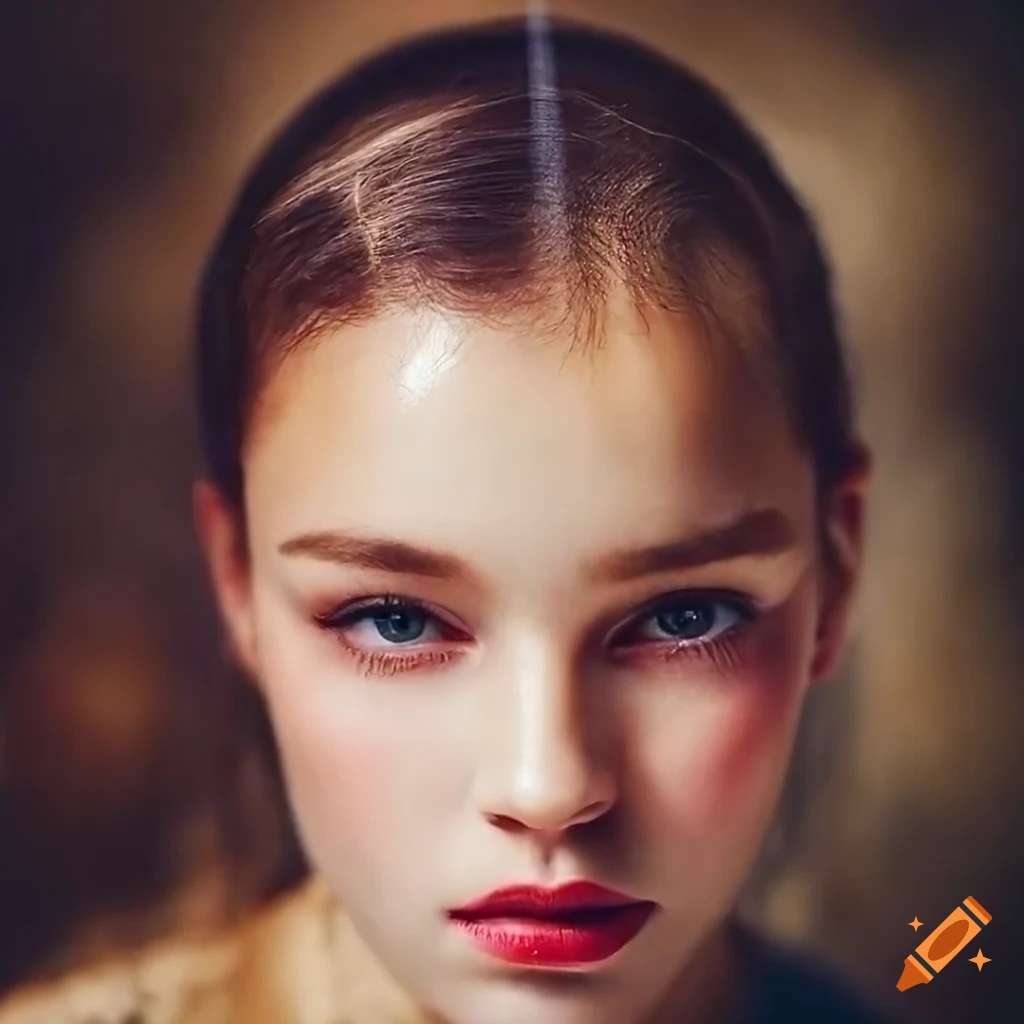 Detailed fashion portrait with code elements